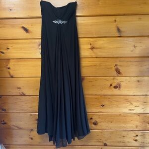 Couture Collection Jeweled sleeveless Lined Elegant Black Maxi Dress 6